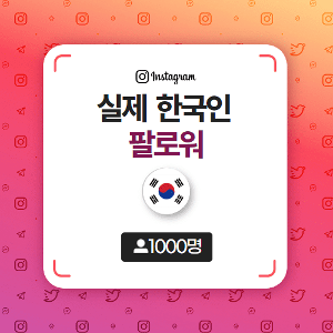 [실제] 한국인 인스타 팔로워 늘리기 1000명